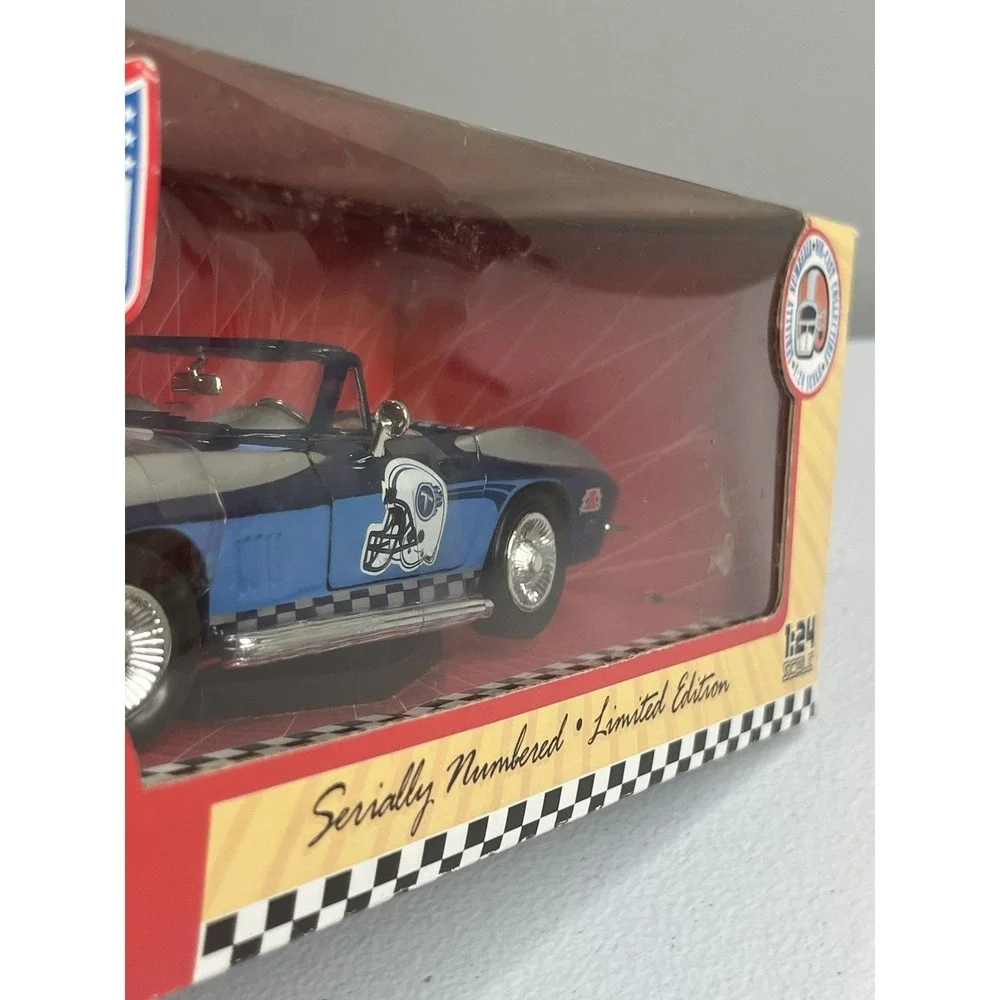 NFL 1967 Chevy Corvette Team Collectible Car Tn Titans 1:24 Tennessee Limited Ed - Picture 6 of 10